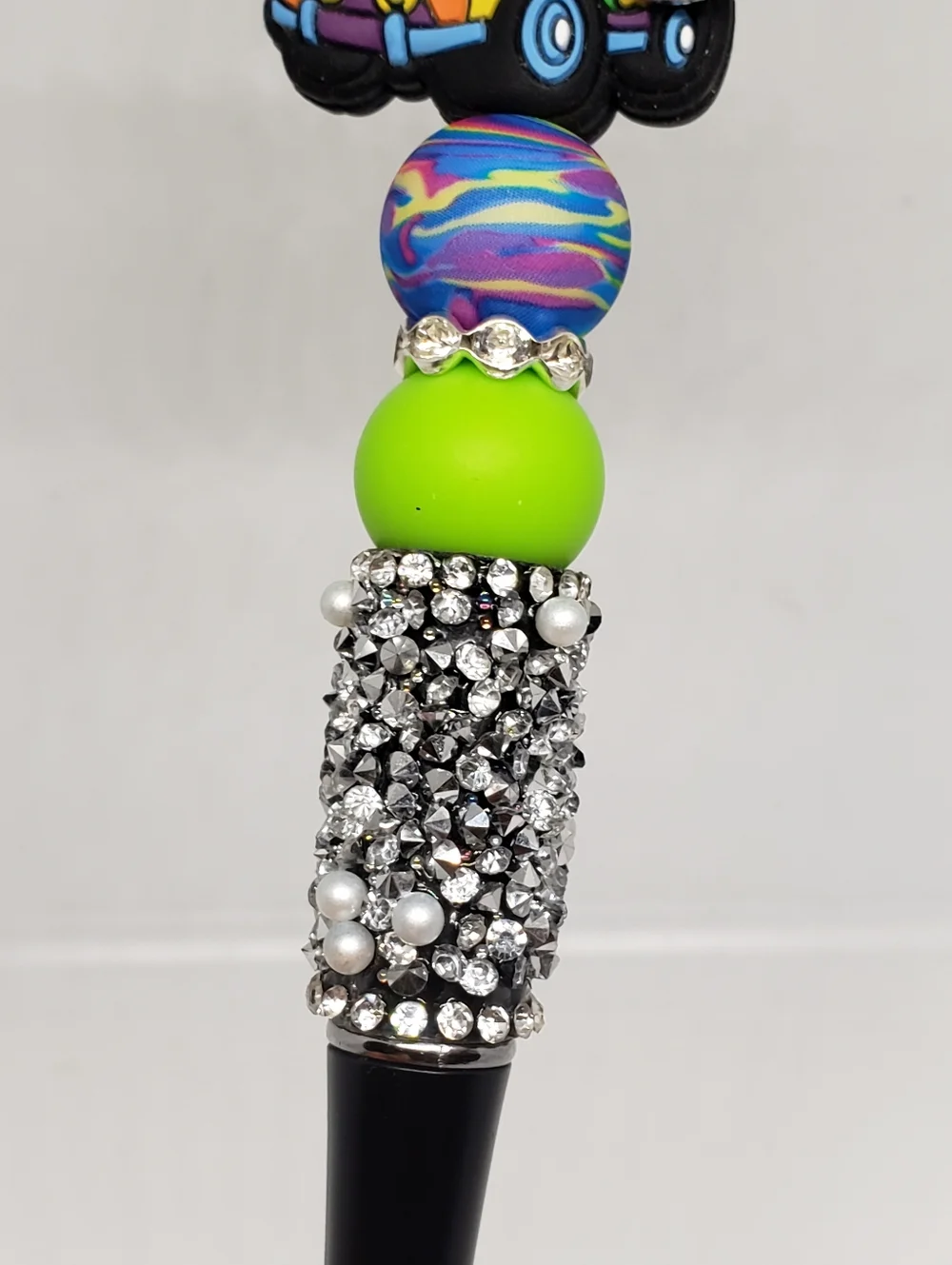 Handmade Alien Peace Beaded Silicone Focal Bead Pen